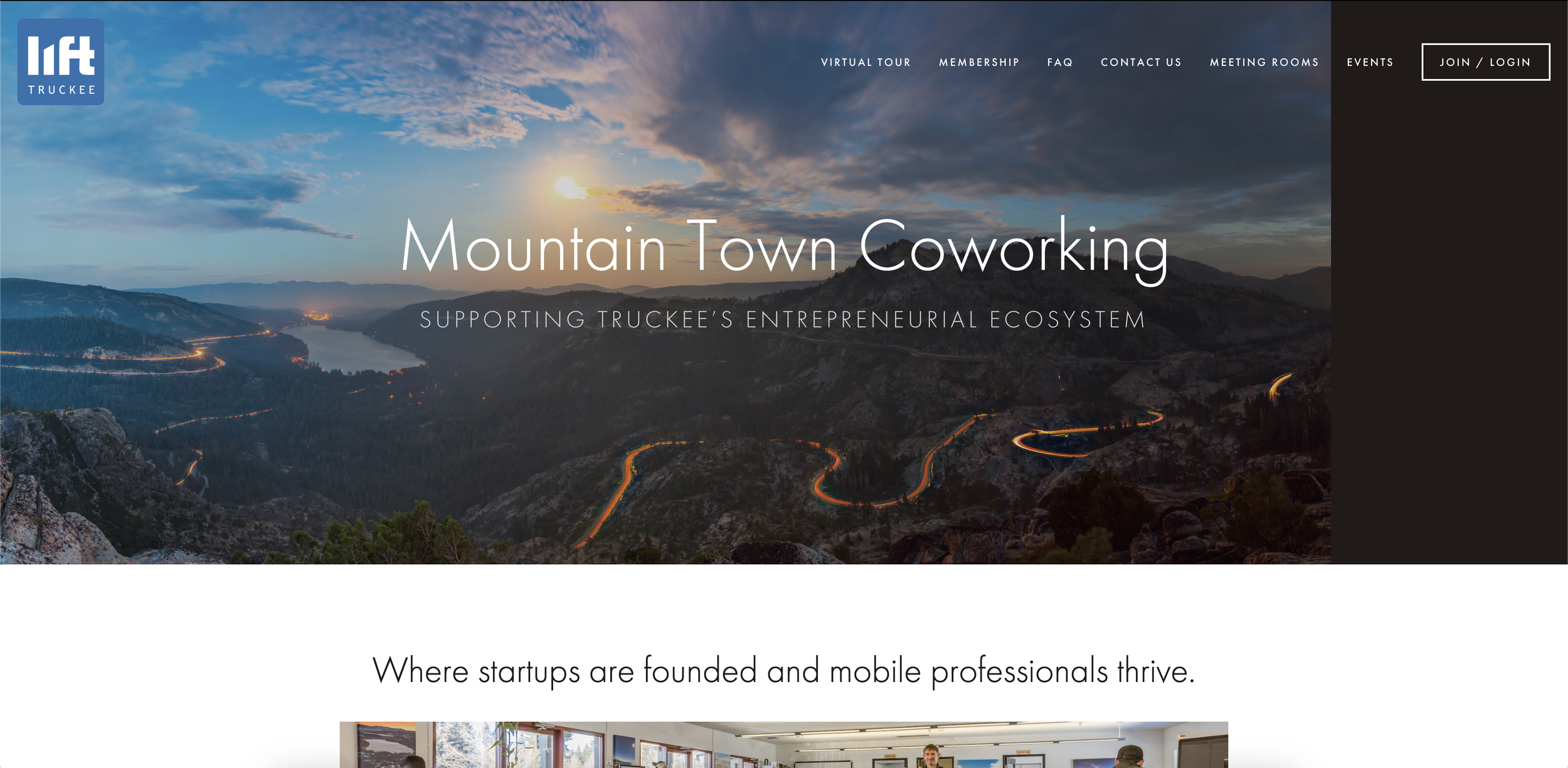 Lift Truckee Wellness Workspace: project screenshot
