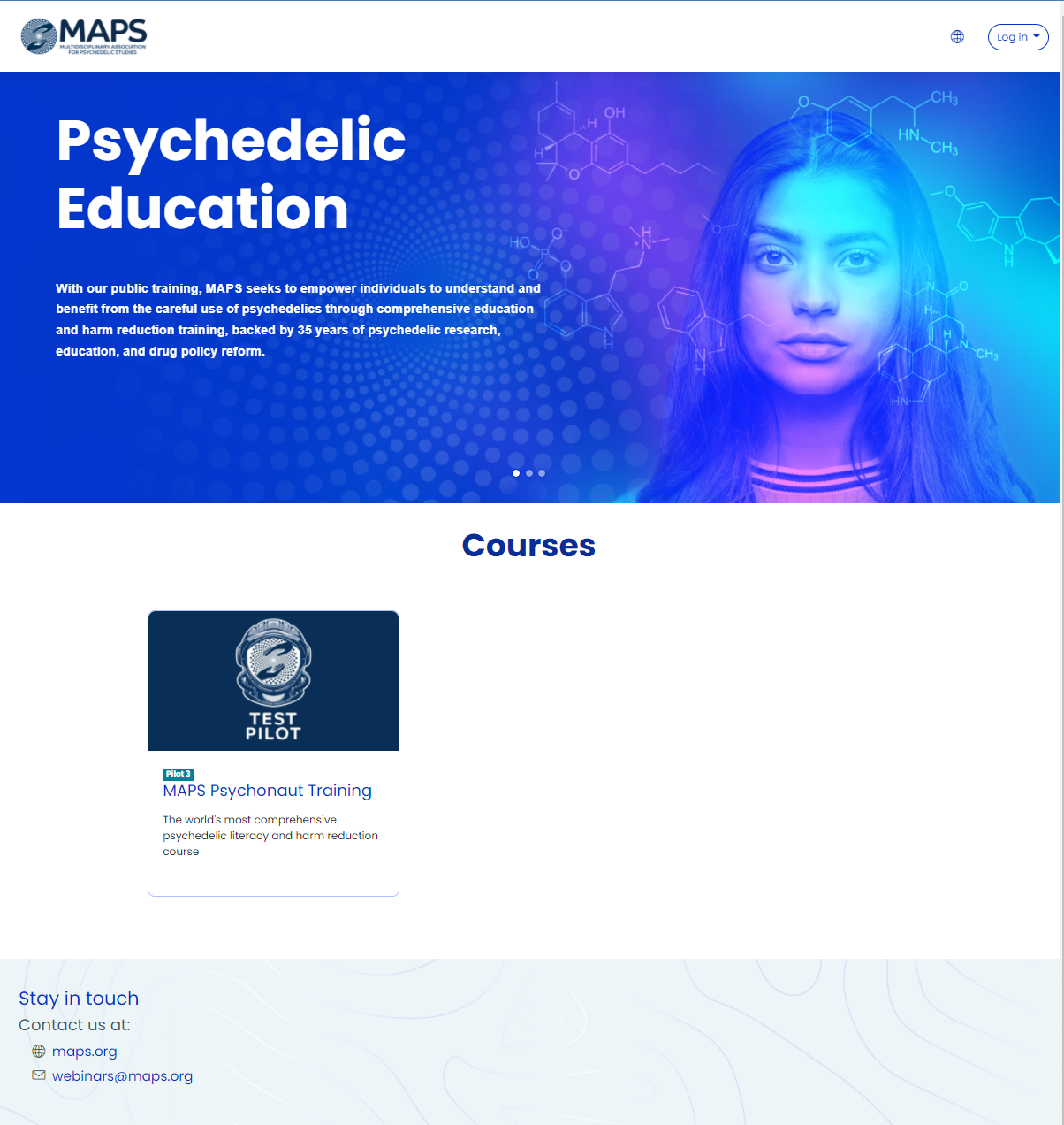 MAPS Psychonaut Training: maps psychonaut moodle cover